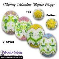 Tutorial 07 rows - Spring Meadow (4 x) Peyote Eggs incl. Basic Tutorial (download link per e-mail) - NEW format