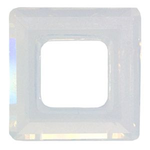 4439 White Opal Square Ring 14 mm Swarovski