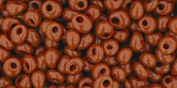 TM-03-0046L Opaque Terra Cotta Magatama 3 mm Toho