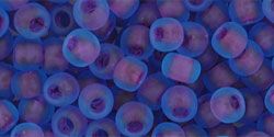TR-06-0252F Inside-Color Frosted Aqua/Purple Lined 6/0 Toho