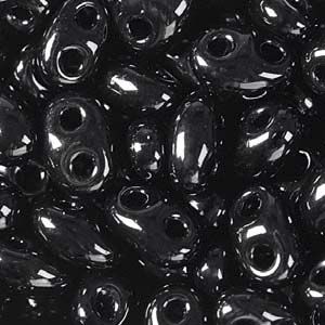 TWN-23980 Black Twin Beads Preciosa - 20 grams