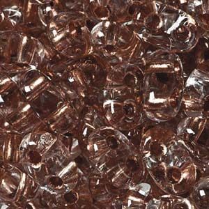 TWN-68105 Crystal Copper-Lined Twin Beads Preciosa - 20 grams