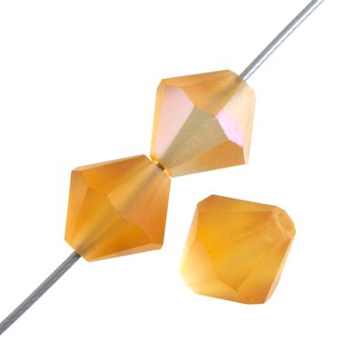 PB06 Topaz AB Matt 6 mm Bicone Preciosa - 10 x