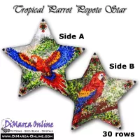 Tutorial 30 rows - Tropical Parrot 3D Peyote Star + Basic Tutorial (download link per e-mail)