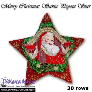 Tutorial 30 rows - Merry Christmas Santa 3D Peyote Star + Basic Tutorial (download link per e-mail)